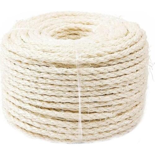 1Pc 80M Decorative DIY Retro Hemp Rope Ornament Cat Scratching Sisal Hemp Rope
