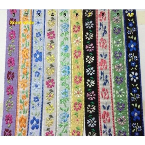 8mm high quality nations style embroidery single face ribbon,ethnic styles ribbon trimming accessories,XERY13578