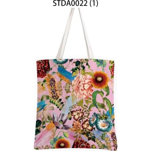 Flower print Bag for shoes Storage in the kitchen womens bags cheap storage bags Home supplies Handbags travel bags Beach bag