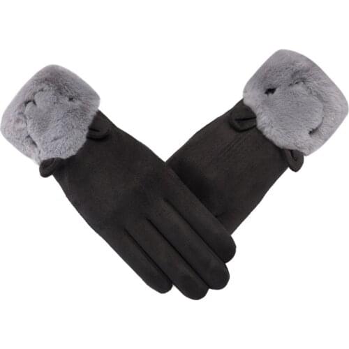 2020 Women Winter Gloves Windproof Warm Touch Screen Glove Fashion Lady Full Finger Outdoor Driving Mittens Wholesale Guantes