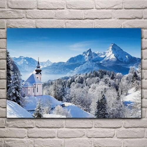 Winter castle nature snow landscape posters on the wall picture home living room decoration for bedroom KD596