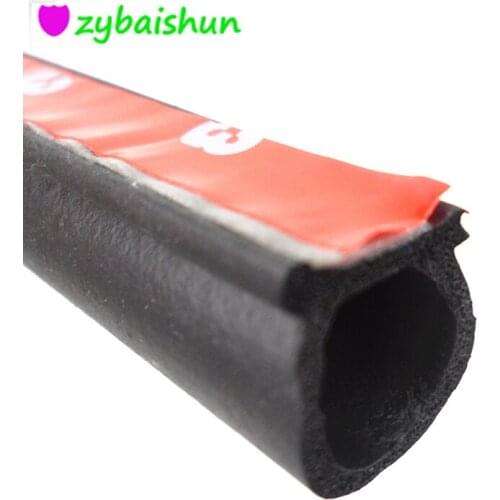 2 Meters D Type Car Door Seal Rubber Waterproof Trim Sound Insulation 3m Sealant Strip Sound Proofing Auto Rubber Sealing Strip