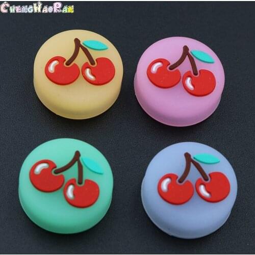 4color Cherry For Switch Luminous Jelly Cap Animal Crossing Silicone Joystick Thumb Grip Caps for Nintend Switch Lite Controller