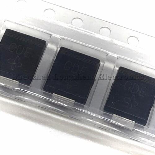 50PCS/LOT SMCJ5.0A Silk Screen: GDE SMC (DO-214AB) Unidirectional TVS Transient Suppression Diodes