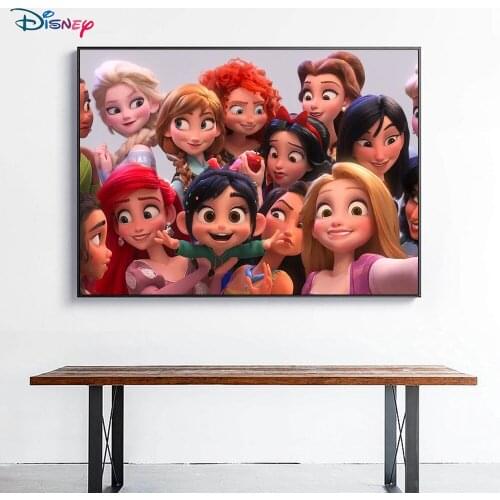 Disney Diamond Painting Princess Selfie Diamond Embroidery Mosaic Exquisite Handmade Jewelry Hanging Picture 5D DIY Gift