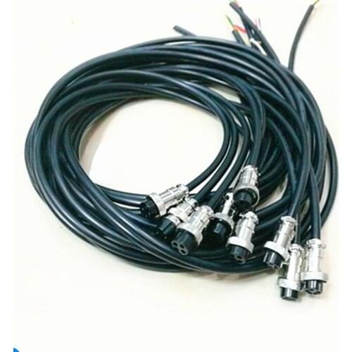2P 3P 4P 5P 6P 7P 8P Pin GX16 16mm Air Plug Female Aviation Socket Connector Plug Cable 200cm