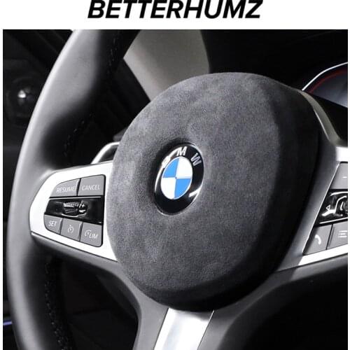 BETTERHUMZ Alcantara For BMW F40 G20 G28 G30 G38 G11 G12 G32 Steering Wheel Decorative Cover Trim Sticker Interior Accessories