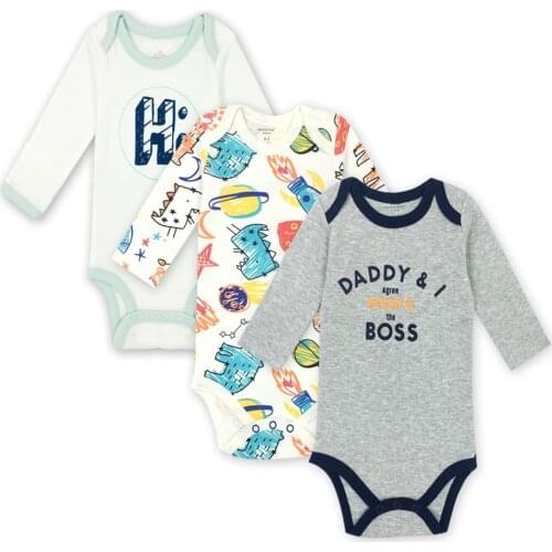 Newborn bodysuit baby babies bebes clothes long sleeve cotton printing infant clothing 1pcs/LOT 0-24 Months