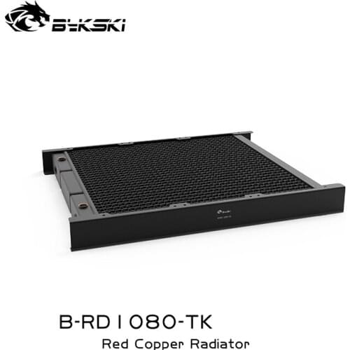 Bykski 46mm Thickness Red Copper Radiator Thick For High Heat Dissipation 360mm For Computer Water Cooling Build,B-RD1080-TK-V2