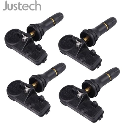 Justech 4Pcs TPMS Tire Pressure Sensor 56029398AB For Jeep Dodge Chrysler L/R Front Rear Tire Pressure Monitoring Sensors 433MHz