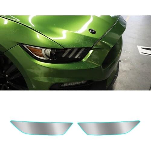 For Ford Mustang 2015-2021 Auto Car Headlight Vinyl Film Smoke Black Light Tint Protector Sheet Sticker Waterproof Cover Styling