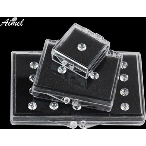 Elegant Diamond Jewelry Display Storage Box Gem Organizer Box Gemstone Teaching Specimen Storage Showcase Gem Packaging Box