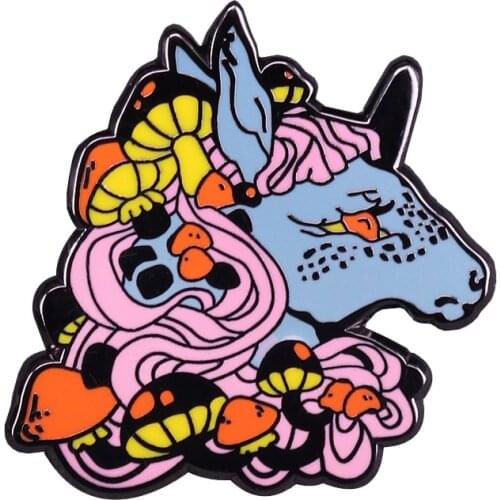 This lapel pin feature my original illustration of a lil Sphynx cat surrounded by flowers
