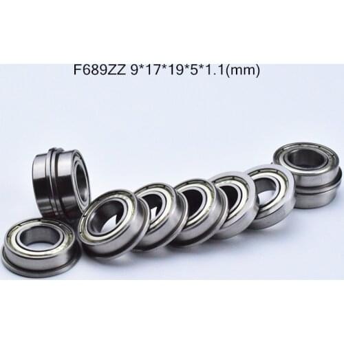 F689ZZ 9*17*19*5*1.1(mm) 10pieces free shippping F689 689 F628/9ZZ bearing Flange bearings F689ZZ F628/9ZZ chrome steel bearing