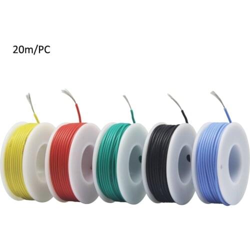 20m 30/28/26/24/22/20/18awg Flexible Silicone Wire Cable Mix Electrical Copper Line DIY