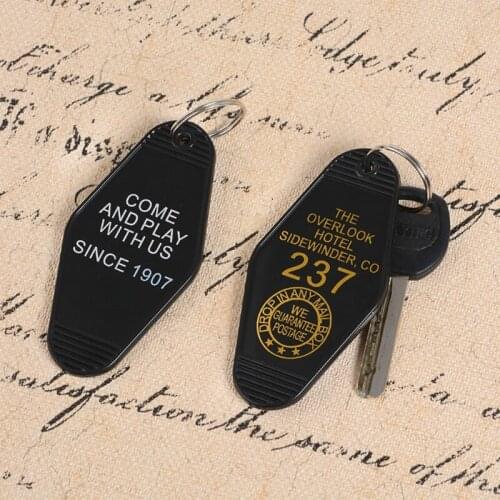Hotel Room 237 Key Tag Hotel Motel Keychain The Overlook Hotel Sidewinder CO Inspired Key Tag keyrings Jewelry Unisex