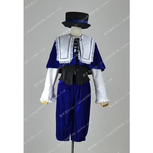 Rozen Maiden Souseiseki Lapislazuli Stern Cosplay Costume Anime Custom Made Blue Uniform With Hat