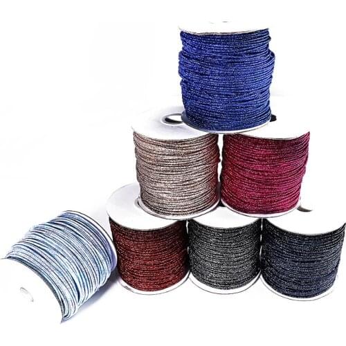 2mm Length 5m Nylon Cord Wrapped Metal Repair Thread Chinese Knot String DIY Beading Braided Bracelet Jewelry Making