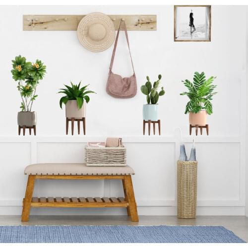 New plant creative wall stickers Living room background wall decorative wall stickers