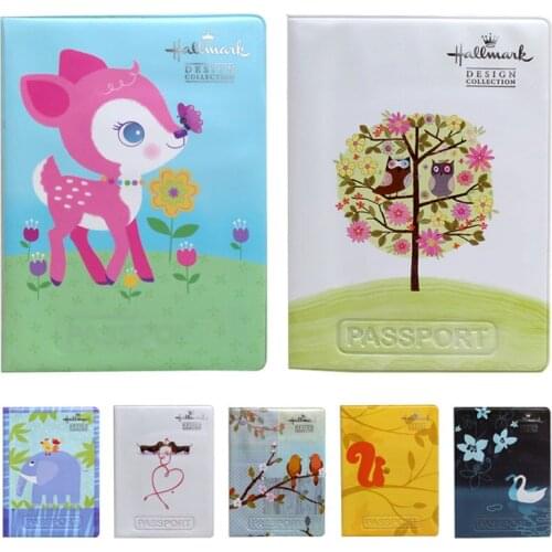 DIKEDAKU creative landscape animal passport cover multifunctional passport holder passport folder travel supplies pvc passport