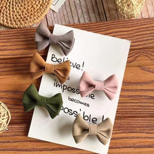Wholesale 20pcs Fashion Cute Hair Bow Hairpins Mini Bowknot Hair Clips Princess Headwear Girls Hair Accessories