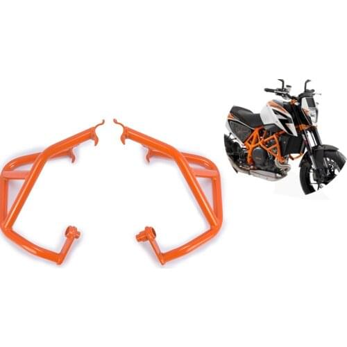 Orange Metel Ornamental Mouldings Engine Guard Crash Bar Protection For KTM DUKE 690 2012-2017