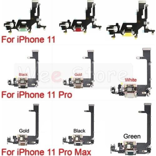 Original Bottom USB Charger Port Board For Lightning Dock Charging Flex Cable For iPhone 11 Pro Max Mobile Phone Parts