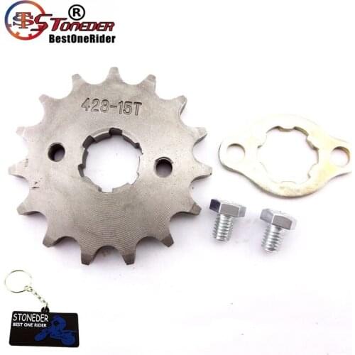 STONEDER 428 15 Tooth 20mm Front Chain Sprocket Gear For 50cc 70cc 90cc 110cc 125cc 140cc 150cc 160cc ATV Quad Pit Dirt Bike