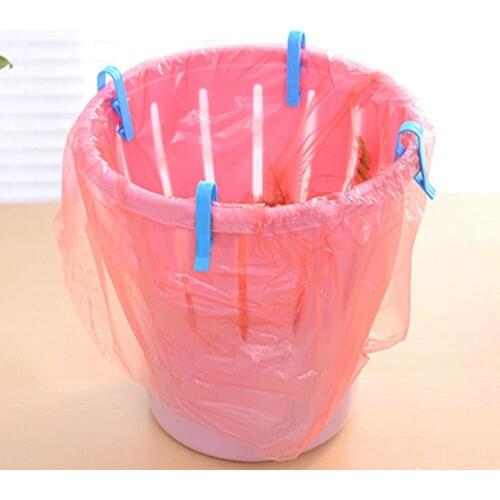 Practical Waste Basket Clamp Garbage Rubbish Bag Anti-slip Fixation Clip Holder For Kitchen Accessories Practical Waste #50g