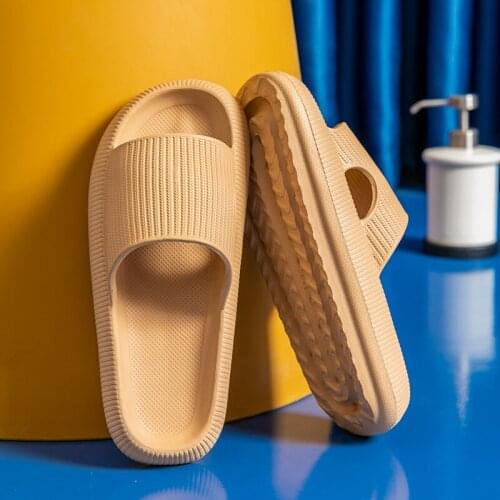 Women Thick Sole Home Slippers 4.5Cm Heel Ladies Platform Flat Shoes Non-Slip Eva Living Room Indoor Slides Women Man Slippers