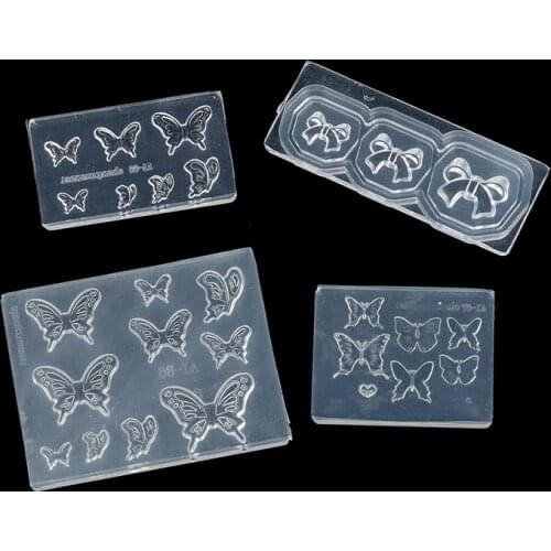 Tiny Beads Butterfly Nail Art Earrings Resin Silicone Mould Casting Tool UV Epoxy Resin Box Silicone Mold