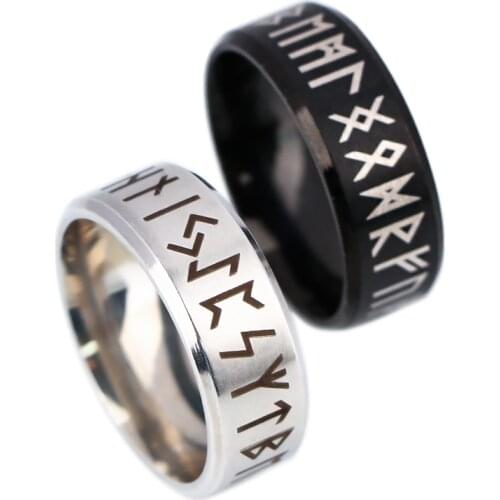 SP172 Mens Viking Rune Ring Nordic Rune Mythology Viking Jewelry Rings Amulet Gift For Man Punk jewelry