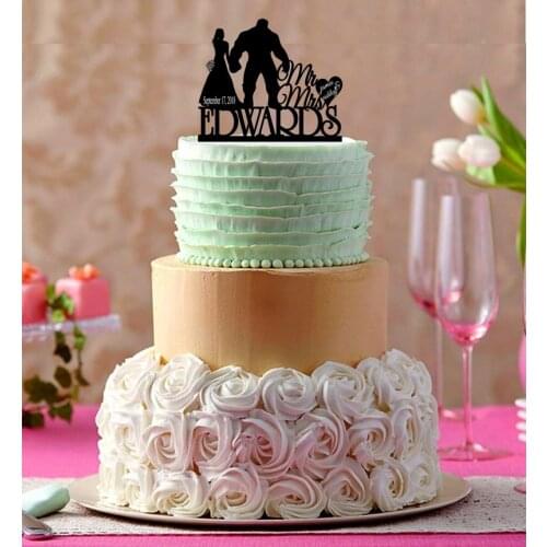 Special Unique WeddingCake Topper, Wedding decor Super man and Bride wedding Cake Topper, Custom Wedding Cake Topper
