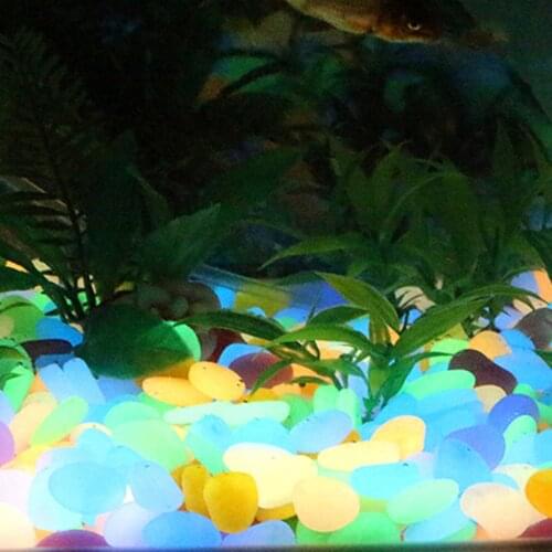 100 Pcs 20/30cm Fish Tank Decorative Aquarium Ornaments Stones Glow In The Dark Luminous Pebbles Stones For Garden Ornament Here