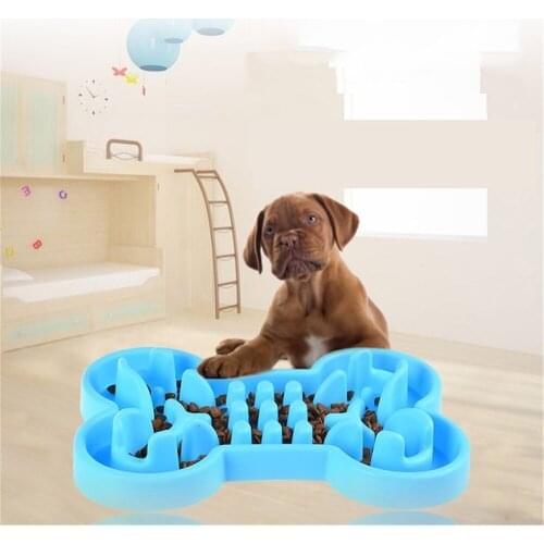 2PCS Bone-Shaped Dog Lick Mat Pet Bowl Dogs Cats Slow Food Dispenser Feed Plate Lick Pads Bite-Resistant Bowls Pet Supplies