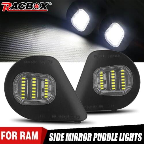 2pcs Led Mirror Puddle Light Side Mirror Lamp Mirror Cover Welcome Lights for Dodge Ram 5500 4500 3500 2500 1500 2019 2010