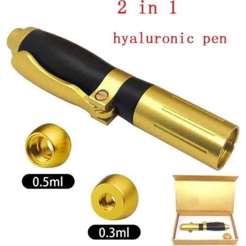 2 IN 1 Hyaluronic Pen 0.3ml & 0.5ml Hyaluronzuur Pen Hyaluronic Acid lip filler Mesotherapy Gun no-needle Atomizer gun