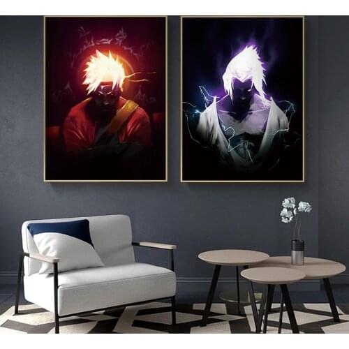 Naruto Anime Art Wall Pictures and Sasuke Anime Posters and Prints Canvas Painting Childrens Room Decoration Home Decoration