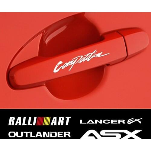 Car Styling Window Wiper Door Handle Reflective PVC Decor Stickers For Mitsubishi Ralliart Lancer Lancer EX Outlander ASX