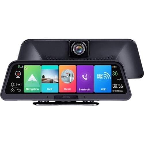 Car DashCam 10 Inch Android 8.1 4G WIFI GPS Bluetooth Dash Cam 2GB+32GB ADAS Car DVR Mirror Camera Full HD 1080P Video Recorder
