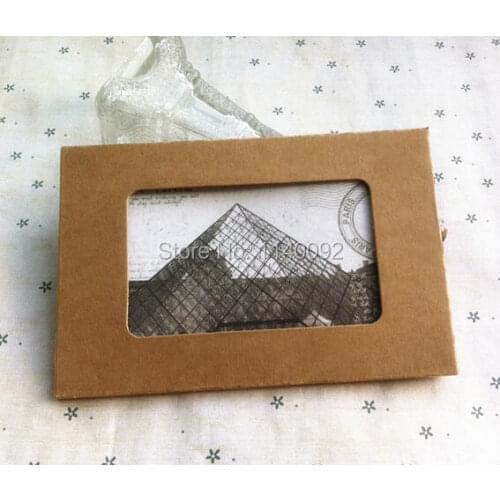 Free shipping 350gsm blank kraft paper postcard envelope15.5x10.2x0.5CM/gift packing box/card packing box/packing labels 50 pcs