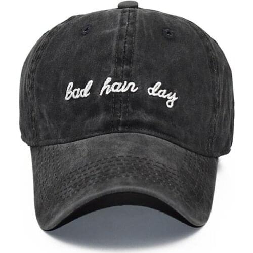 Doitbest washed 100%cotton baseball cap hat for women men dad hat bad hard day embroidery outdoor sports caps snapback