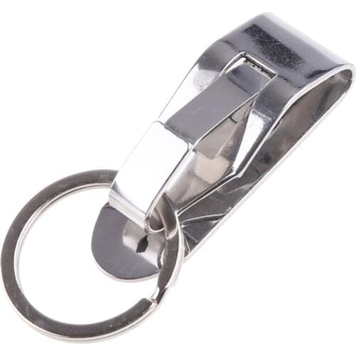 63HC Stainless Steel Keyring Security Clip On Heavy Duty Belt Key Clip Belt Keychain