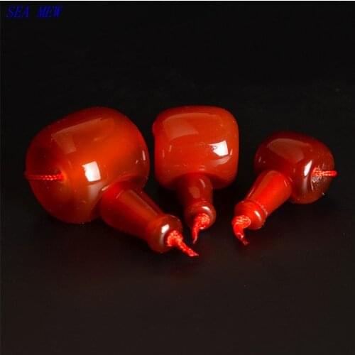 SEA MEW 12mm 15mm 18mm 20mm Fashion Red Stone Tee Pagoda Spacer Bead Buddha Bead Loose Beads For Jewelry Making