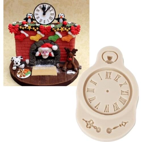 Clock Shape Cake Fondant Decorating Tools, Silicone Mold For Cake Craft, Silicone Soap Mold