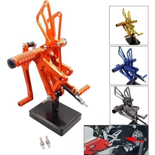 CNC Aluminum Motorcycle Rear Adjustable Rear Sets Set Footrests For Honda CBR CBR250R 250R 2010 2011 2012