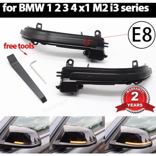 For BMW 1 2 3 4 X1 M Series F20 F30 F34 F36 E84 F87 i3 Dynamic Black LED Turn Signal Light Sequential Rearview Mirror Light