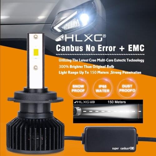 H1 H11 LED Front Fog Lamp 9007 9008 LED Hi/lo H4 H7 9005 9006 H13 HB5 H8 Canbus 20000LM 6000K White Car LED Headlight kits HLXG