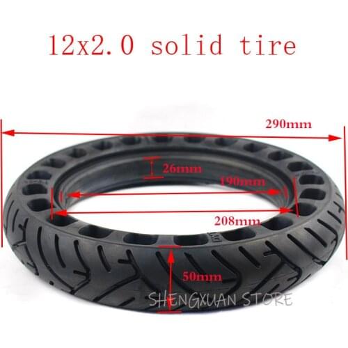 Good quality 12x2.0 Honeycomb Solid wheel Tire for 12 inch Hoverboard Self Balancing Electric Scooter Spare Parts 12x2.125 tyre
