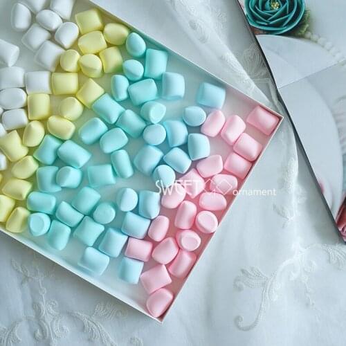 Simulated spun sugar fake marshmallow dessert model made from clay cake decorating for showcase photography 20pcs/ order